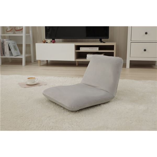 大人かわいい座椅子（ベロア生地） Sサイズ グレー