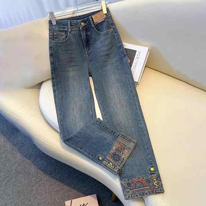 レディース ファッション カジュアル おしゃれ ストレート ジーンズ 夏 薄手 涼しい ハイウエスト スリム 小さめ パンツ シガレットパンツ