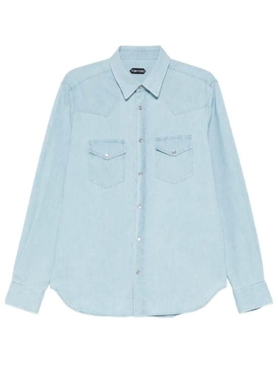 TOMFORD Men Long Tops HDS001 FMC315 UAN PALE BLUE DENIM