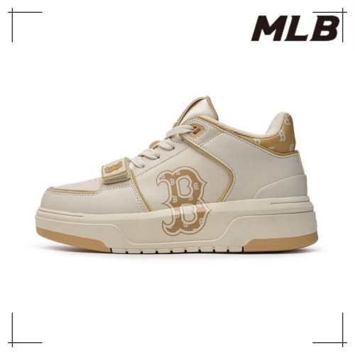 MLB公式正規品 スニーカー Chunky Liner Mid Hill Classic Monogram BOS (Beige)