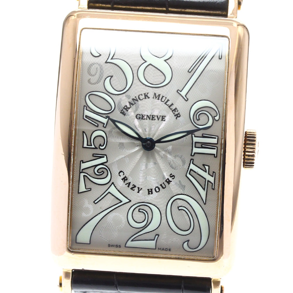 フランクミュラー FRANCK MULLER 1200CH ロングアイランド クレイジーアワーズ K18PG 自動巻き メンズ _820252【中古】