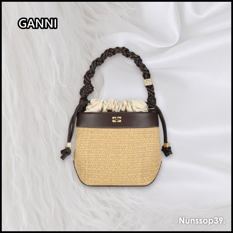 GANNI ラピア バケットバッグ