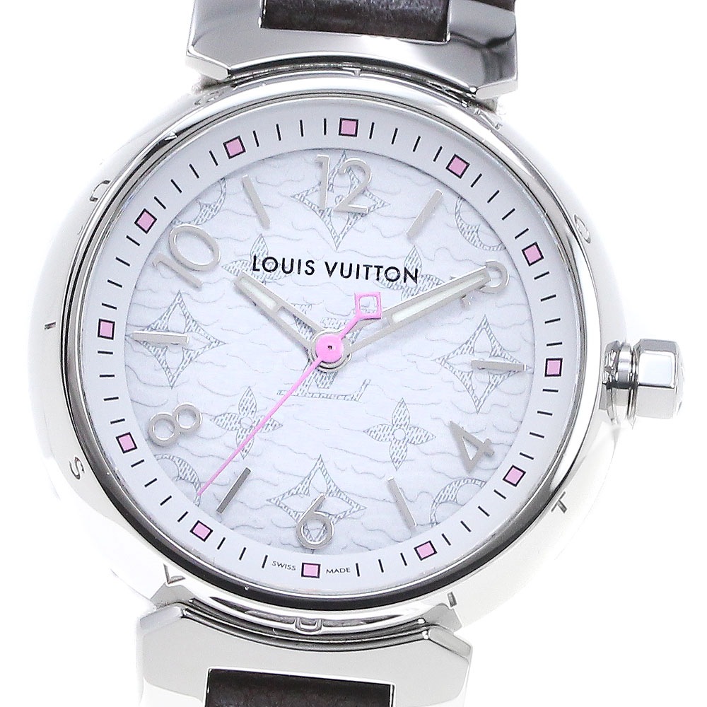 ルイ・ヴィトン LOUIS VUITTON QA115 タンブール PM モノグラム クォーツ レディース 美品 箱・保証書付き_862268【中古】