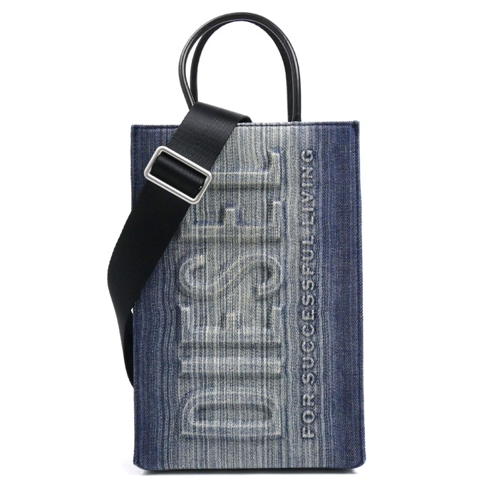 DIESEL ディーゼル デニム メンズショッパー 2Wayショルダーバッグ ブルー X10282P8081 ユニセックス 中古 極美品