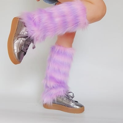 パープル ハート柄 レッグウォーマー パープル ハート柄 レッグウォーマー パープル ハート柄 レッグ