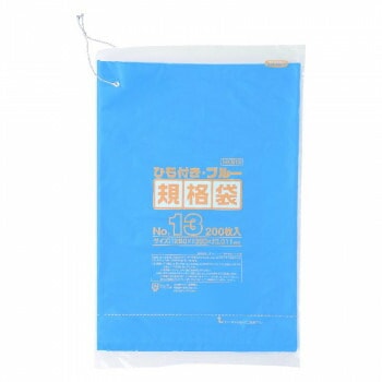 ジャパックス HD規格袋 厚み0.010～0.012mm No.13 ひも付き 青 200枚x10冊x3箱 HKB13