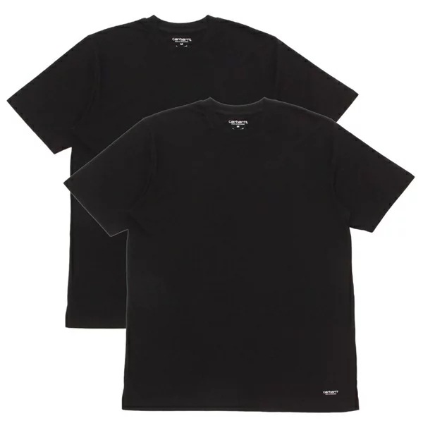 Tシャツ カットソー スタンダードクルーネックTシャツ ２枚セット ブラック メンズ レディース I029370 933