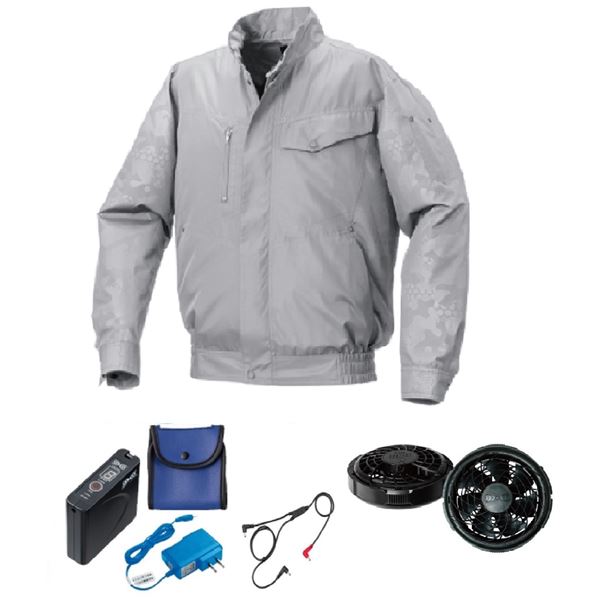 KU92000 空調服 R ポリエステル製 エンボスプリント FAN2300B・RD9261・LISUPER1セット グレー×グレーエンボス 3L 14,520円