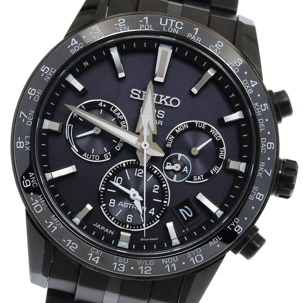 セイコー SEIKO SBXC037/5X53-0AB0 アストロン GPS ソーラー電波 メンズ 美品 箱・保証書付き_896609【中古】