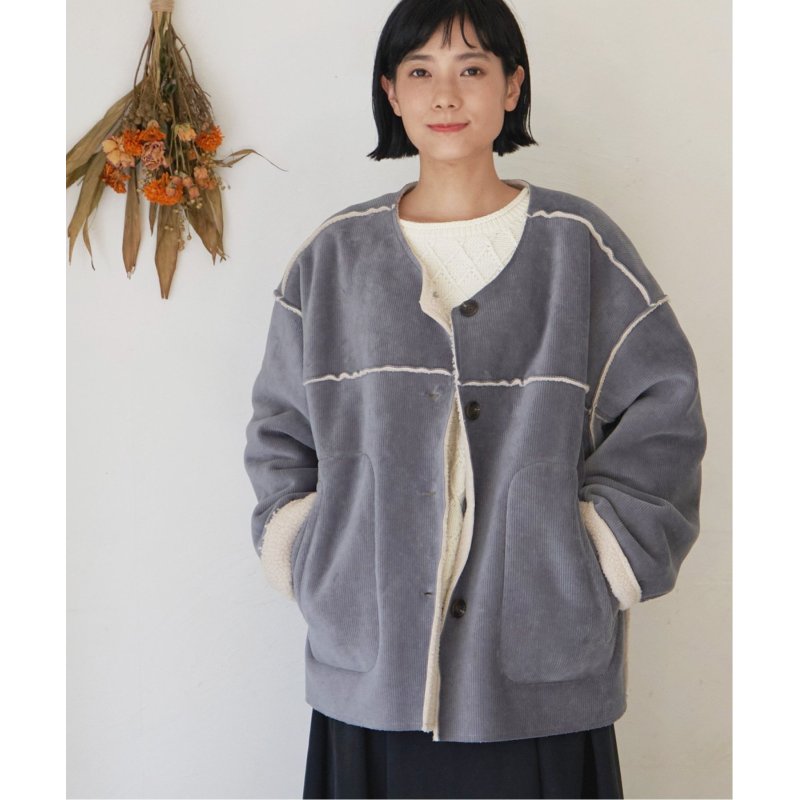 コーデュロイリバーシブルジャケット