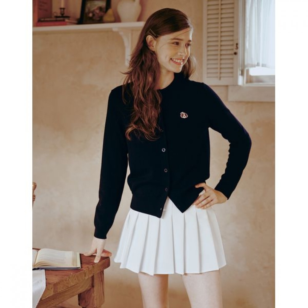 [ヘッジスレディース] 24FW ニットカーディガンブラック HSSW4DL01BK