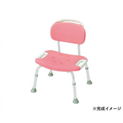 やわらかシャワーチェア 背付ワイド 49341 ピンク 204595 S0197