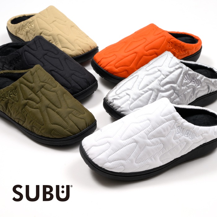 スブ サンダル Outline アウトライン おしゃれ 外履き スリッパ 起毛 暖かい 防寒 ダウンサンダル キルティング 撥水 冬 靴