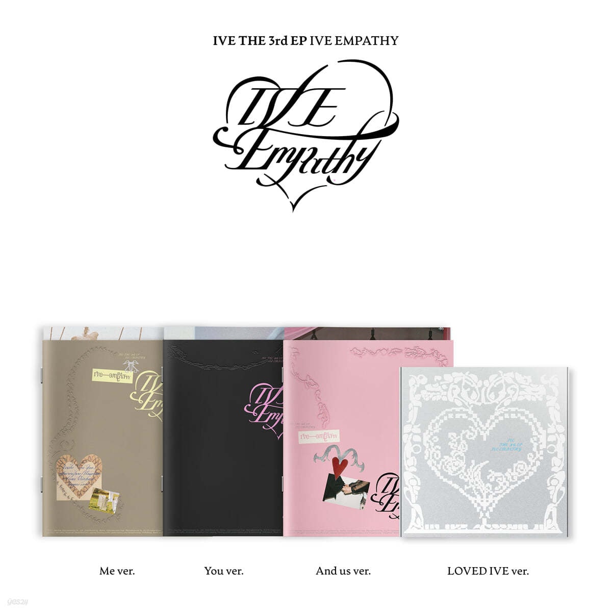 [即発送] IVE - 3rd EP EMPATHY (ME/YOU/AND US/LOVED IVE Ver.) 4点セット + Free Gift