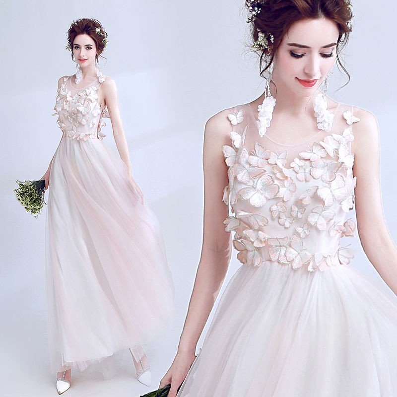 ロングドレス パーティドレス Aラインドレス レディース 花嫁ドレス ノースリーブ 結婚式ドレス 披