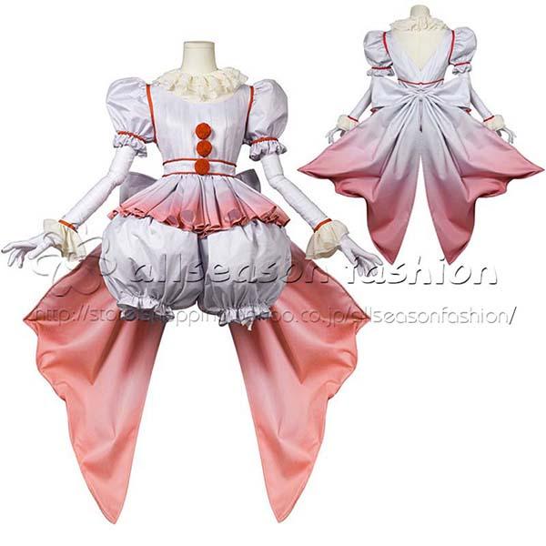 短纳期激.安!価!イット IT ピエロ ペニーワイズ コスプレ衣装 ハロウィン 変装 仮装 コスチューム 子供大人用 cosplay イベント アニメ クリスマス
