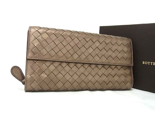 ボッテガヴェネタ 長財布 イントレチャート コンチネンタルウォレット レザー 150509 ブロンズ系 ロングウォレット サイフ 長サイフ 小銭入れ ユニセックス 人気【本物保証】