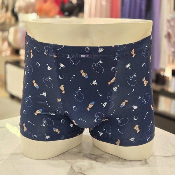 犬柄スパン男性用パンツ PT2013D-NAVY_s