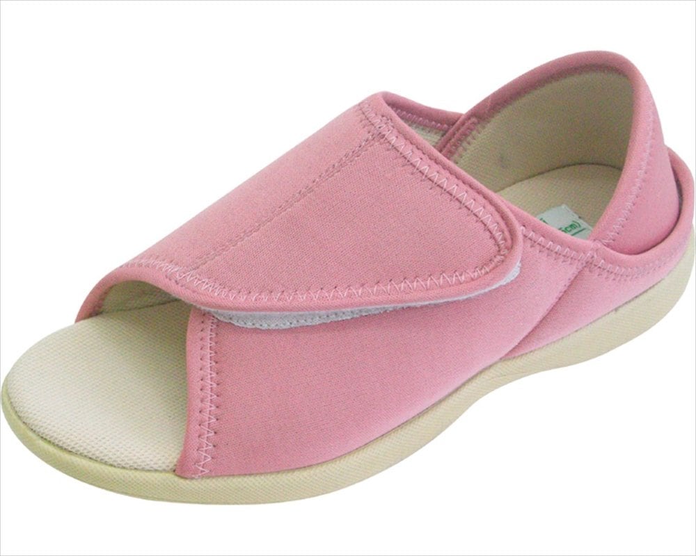 コベス TioTioティオティオ抗菌あし笑顔(R)かかとが踏めるルームシューズ(オープントゥタイプ) M KT-2 ピンク