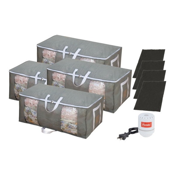 ファミリー・ライフ ファミラ 掃除機のいらない圧縮収納ボックス 電動吸引機付き 9点セット(04382) メーカー直送