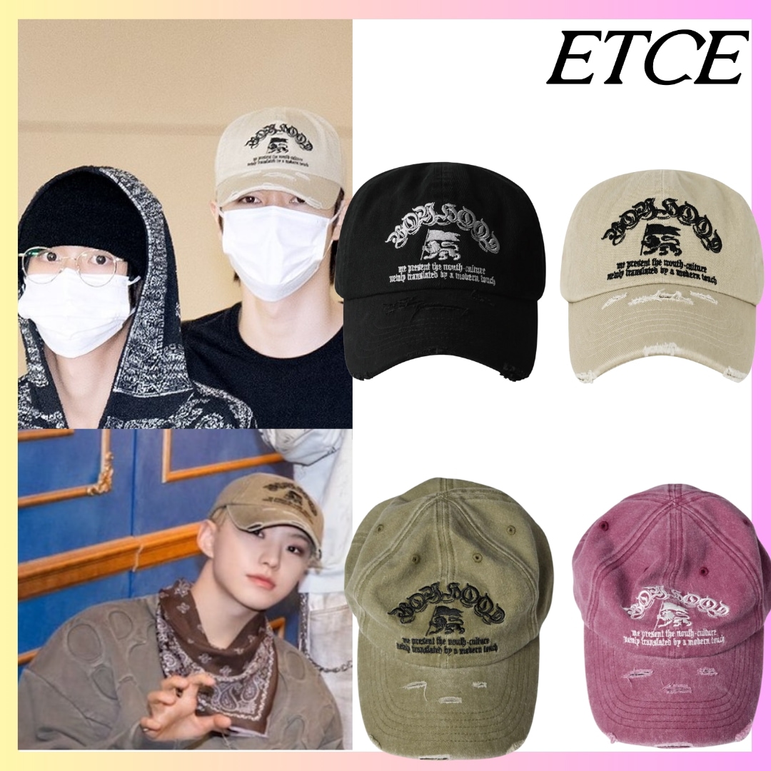 ETCE [SEVENTEENホシ/ RIIZE ｿﾝﾁｬﾝ 着用] BOY HOOD DESTROYED CAP - 4色 帽子 レディース 韓国 帽子 キャップ + FREE GIFT