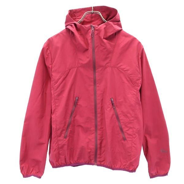 ロゴ 長袖 ジップパーカー 40 レッド系 レディース