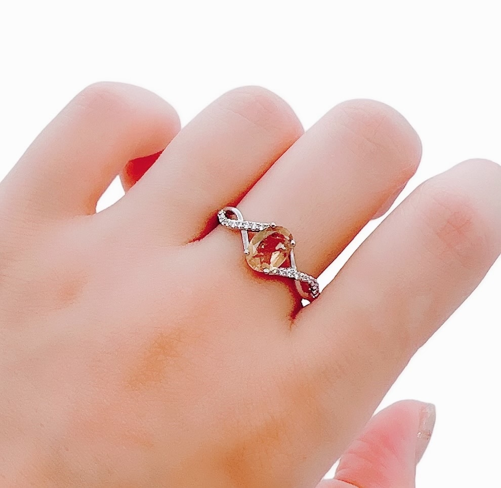 限定1点 天然 インペリアル トパーズ ダイヤモンド リング 指輪 イエロー プラチナ ジュエリー ペンダント 誕生日 バレンタイン