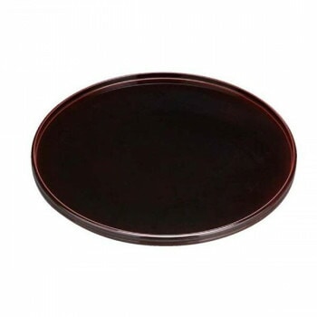 福井クラフト　木）尺2糸巻丸盆溜漆塗 16914730