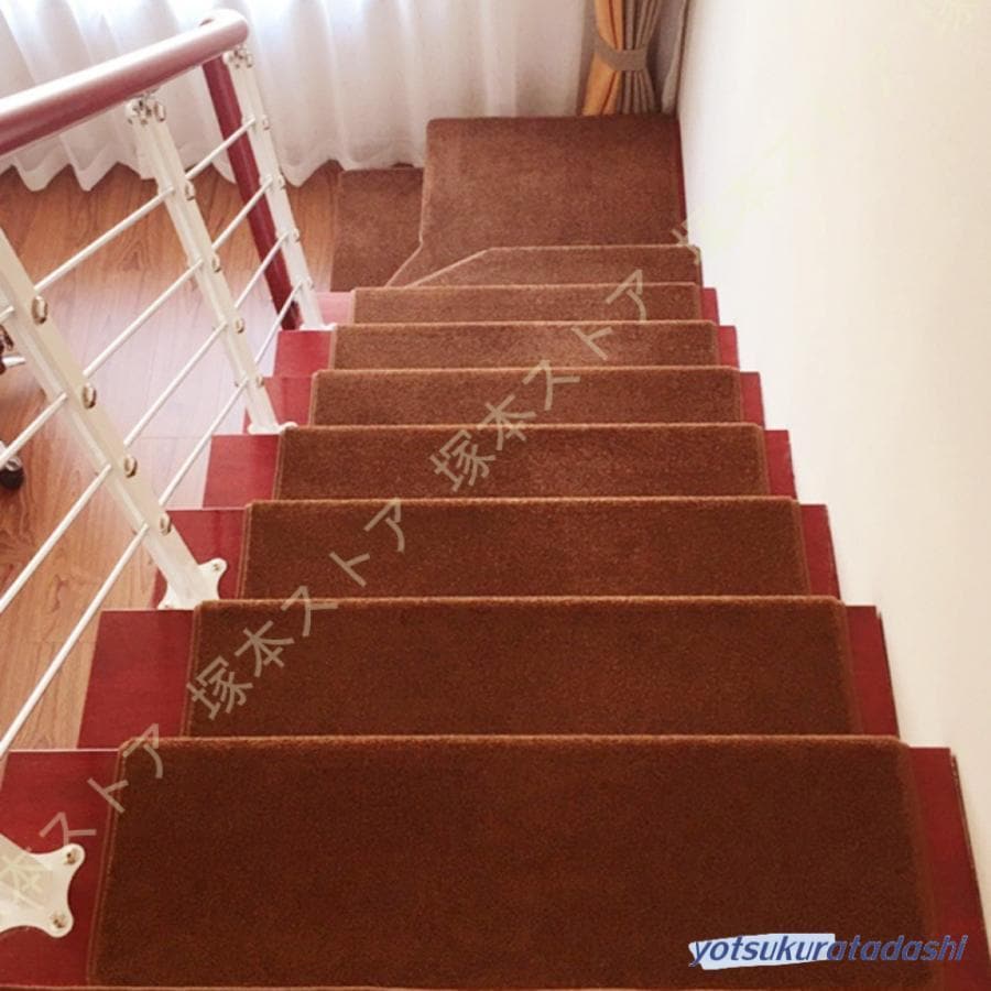 【大好評！最安値挑戦!】階段マット やし柄 5枚入り おしゃれ ペット 折り曲げ 滑り止め 洗える サンコー ずれない マット吸着 キズ防止 タイルカーペット カーペット