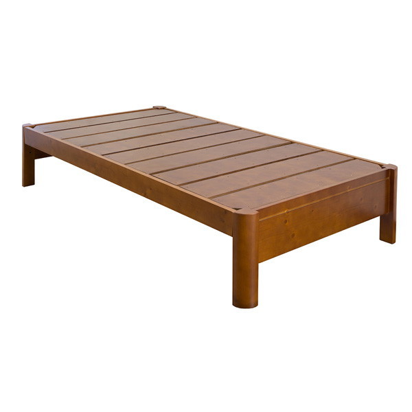 サンハーベスト ZLF-303D MBR 頑丈すのこベッドステージタイプ ダブルサイズ ミディアムブラウン メーカー直送