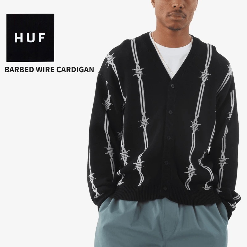 ハフ HUF BARBED WIRE CARDIGAN トップス カーディガン メンズ