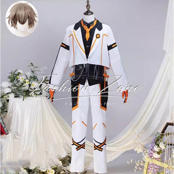 バーチャル Vtuber にじさんじ 風 アルバーン・ノックス Alban Knox noctyx 1周 コスプレ衣装 ウィッグ cosplay ハロウィン 演出服 変装