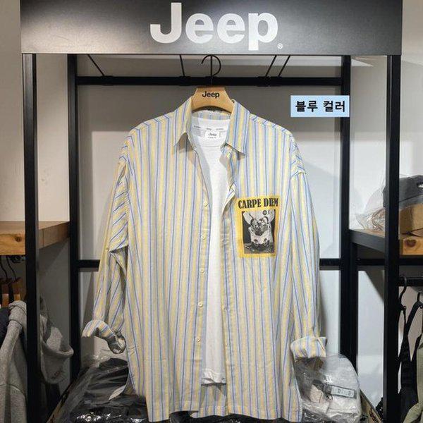 JEEP ストライプ オーバーフィット ロングシャツ ビッグサイズ__A GK2SHU114_