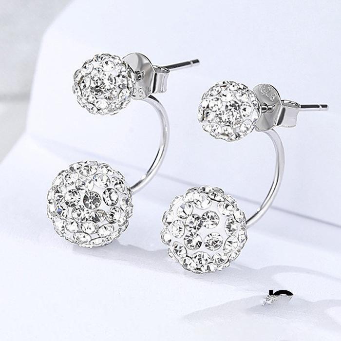 ピアス レディース ミラーボール バックキャッチ 大粒 2way/女性 誕生日祝い 30代40代50代 母の日ギフト 金属アレルギー対応