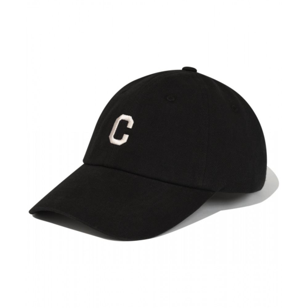COVERNAT ウォッシュド C ロゴボールキャップブラック