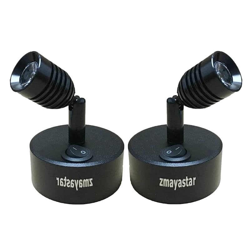 zmayastar USB充電式 LEDスポットライト 2個セット 特恵のセット LEDスポット ショーケース照明 角度調節可能 電力節約 ZM-TYNN-010D (充電式-電球色-D)