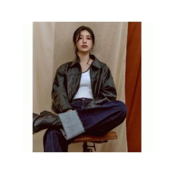 女性スタッズ人工皮革ジャケット YP4W7850_P408027191