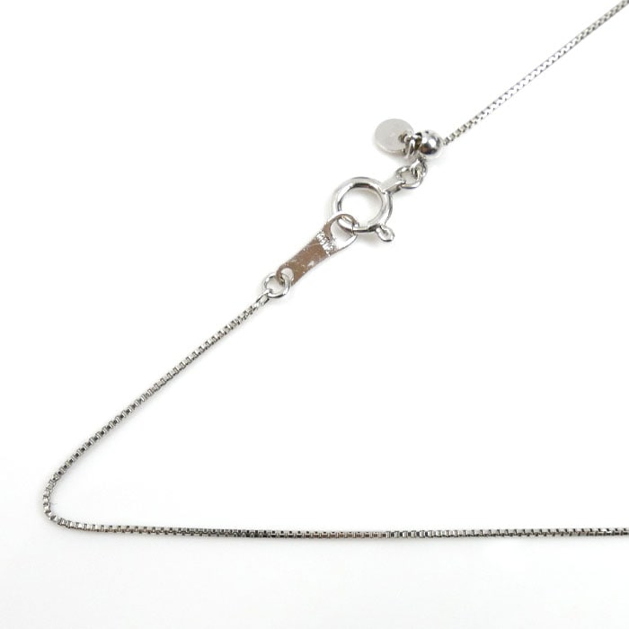 K18WG ホワイトゴールド ネックレス ベネチアン 1.3g -45cm フリーチェーン レディース 中古