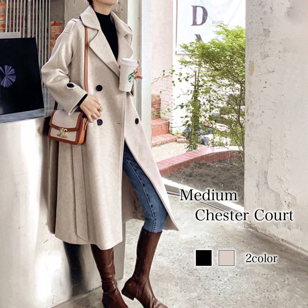 トレンチコート レディース ミディアムチェスターコート 黒 人気 モッズコート 冬 ロング丈 コーデ チェスターコート 40代 50代 コットン ダッフルコート 30代 ショート 春 ビジネス スプリ