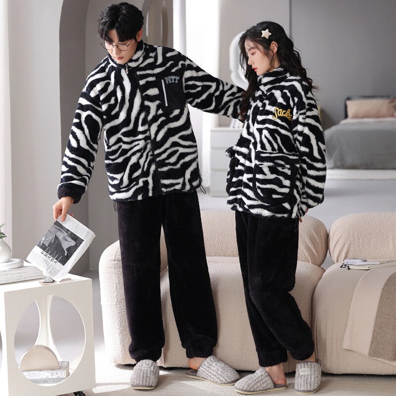 ペアパジャマ セット もこもこ モコモコ カップル ルームウェア 上下セット 冬 ペアルック 秋冬 長袖 部屋着 レディース メンズ 寝間着 モコモコ 秋冬 上下セット カップル 冬 お揃い 結婚祝い 7,483円