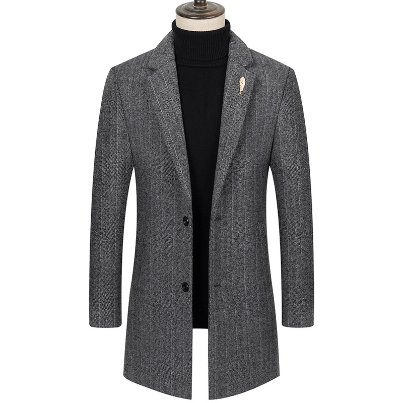 大人気 上品 メンズテーラードジャケット コートチェスターコートビジネスコートストライプ柄