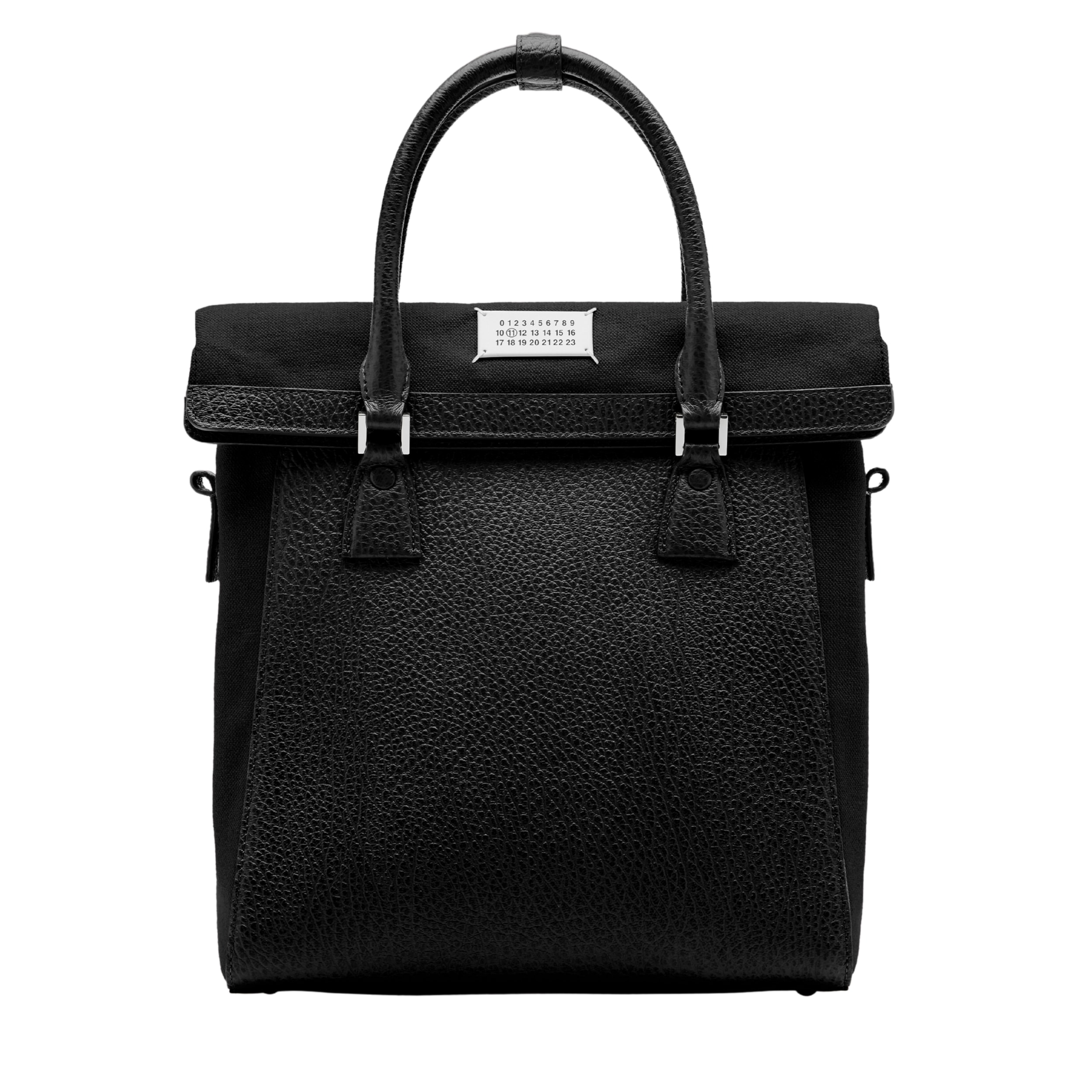 正規品 5AC デイリー バーティカル ハンドバッグ スモール ブラック SB1WA0013P4348T8013 ロゴ入り 韓国ファッション ハンドバッグ カバン ショルダーバッグ ユニセックス