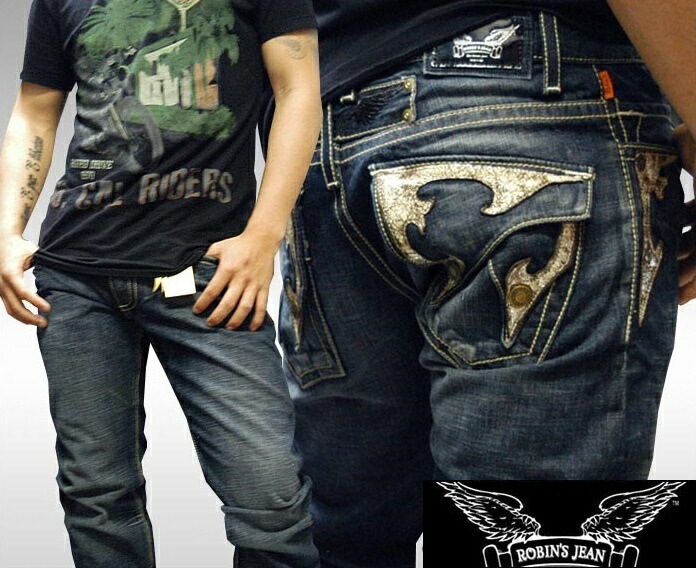 ロビンズジーン メンズ デニム ストレート パンツ ROBIN S JEAN DOUBLE FLAP ARABESQUE DARK 186 safari サファリ LEON レオン オーシャンズ 掲載