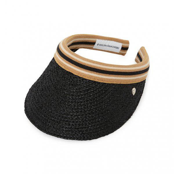 ビアンカ 10 ストライプ 女性 バイザー HAT52490 CHARCOAL BLACK