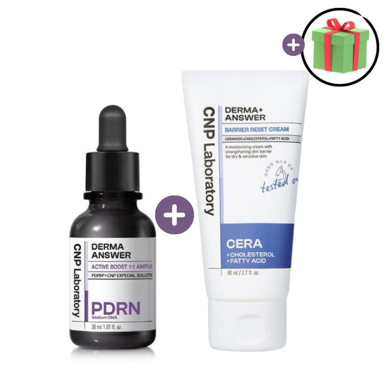 [韓国 人気/ダーマアンサー福袋] ダーマアンサーアクティブブーストアンプル 30ml+ダーマアンサーバリアリセットクリーム 80ml(+gift) 7,772円