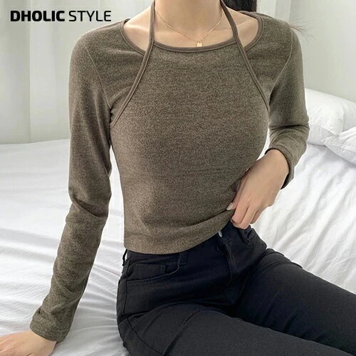 ホルターレイヤード長袖Tシャツ・p618774