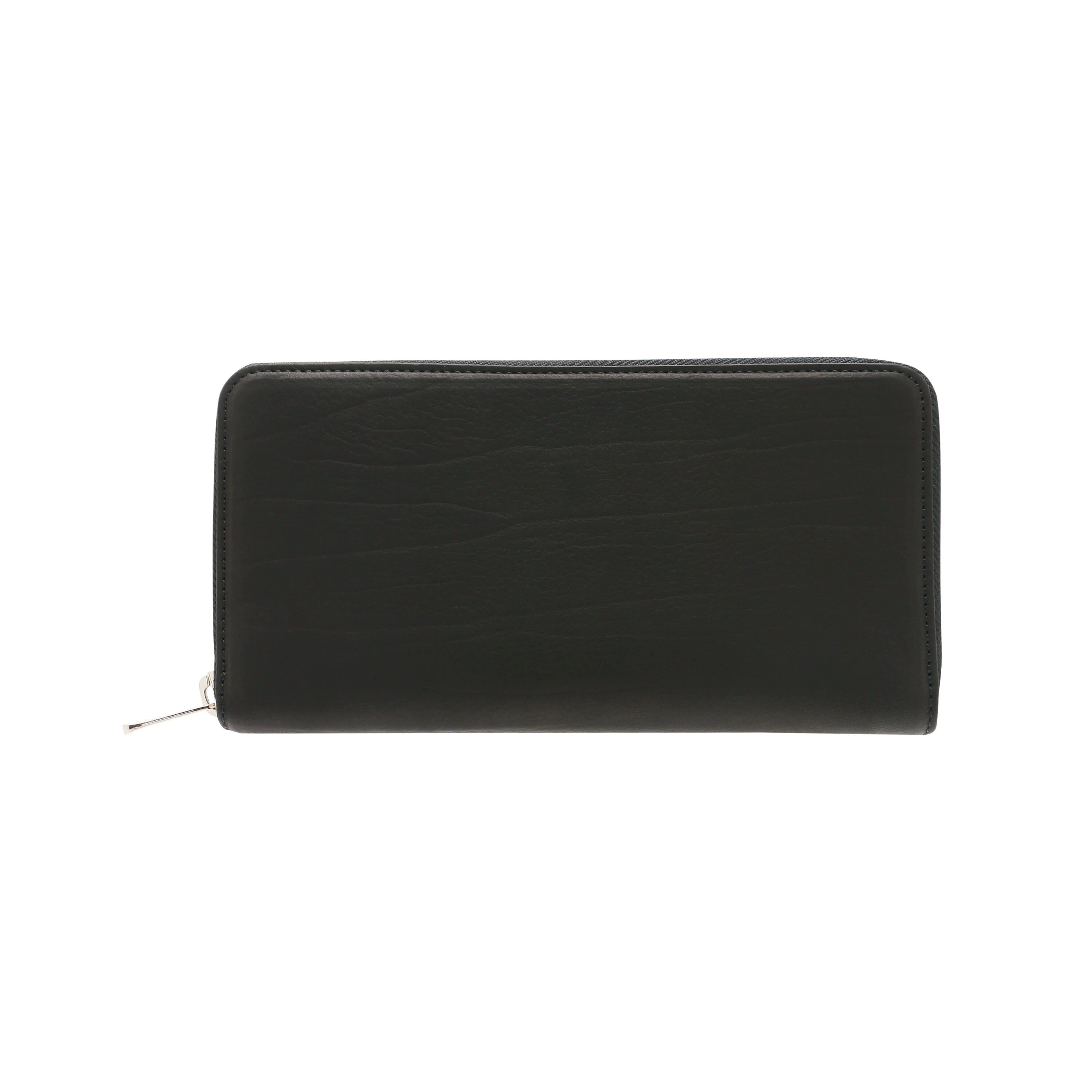 【松岡皮革】ラウンドファスナー長財布 メンズ 日本製 カーフレザー ブラック 黒 MT18000 ギフト プレゼント プチギフト