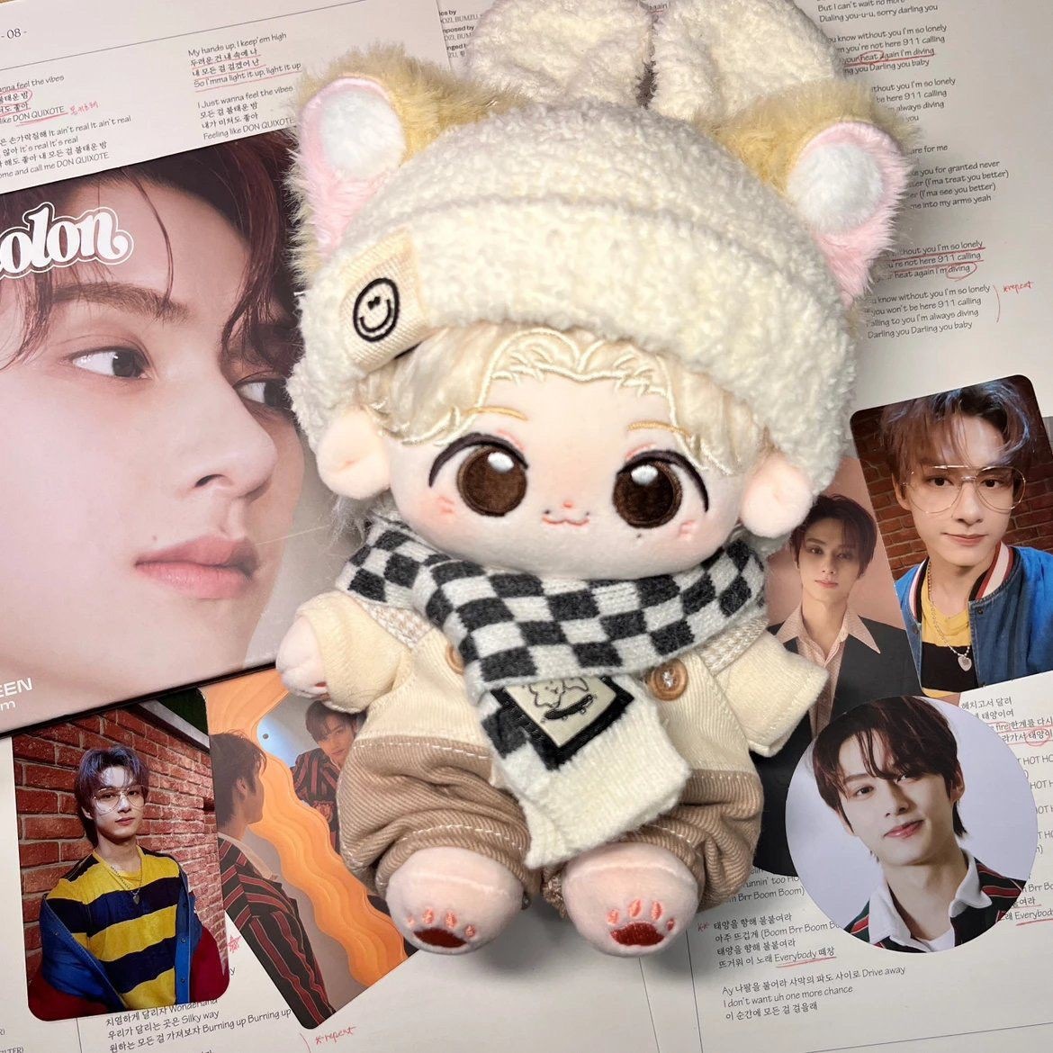 【送料無料】seventeenウェン・ジュンフイ属性オープンドアムーメウ20cmコットンドールかわいいアイドルぬいぐるみガールフレンド