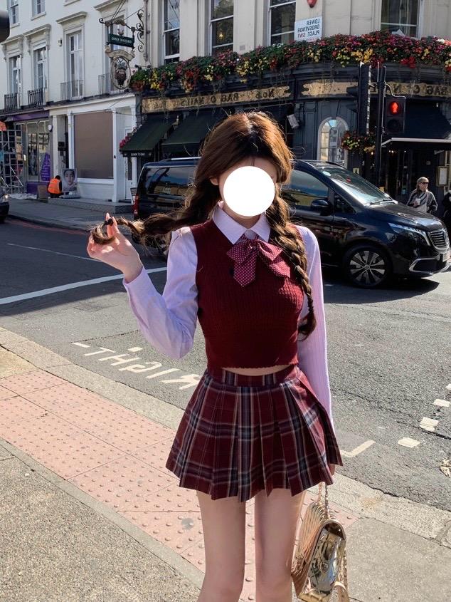 韓国っぽ 3点セット シャツ プリーツスカート セットアップ ブラウス トップスネクタイ ミニスカート ショート丈 ボトムス 美脚 脚長 長袖 JK 女子高生コスプレ 仮装 卒業式