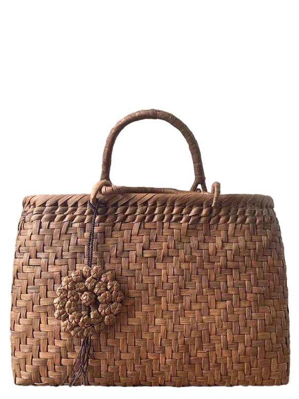 山葡萄 山葡萄かごバッグ 山葡萄籠バッグ 網代編み 定番 チャーム付き